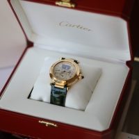 Cartier Pasha 18k / 750 Gelbgold Ewiger Kalender Perpetual Herrenuhr Ref.: 30003 mit Box