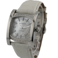 Bvlgari Assioma Stahl 35mm Mother-of-pearl MOP Diamond Uhr AA44S FULL SET