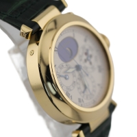 Cartier Pasha 18k / 750 Gelbgold Ewiger Kalender Perpetual Herrenuhr Ref.: 30003 mit Box