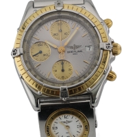 Breitling Chronomat UTC Stahl / 18k Gold Pilotarmband B13048 Herrenuhr Box