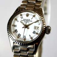 ROLEX Lady Date 18k / 750 White Gold Präsident Bracelet Ref.: 6517
