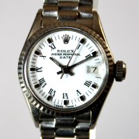 ROLEX Lady Date 18k / 750 White Gold Präsident Bracelet Ref.: 6517