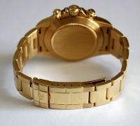 Rolex Daytona 18k / 750 Gelbgold Zenith 16528 Weißes Brillantblatt Inverted Six