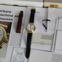 IWC Da Vinci Ewiger Kalender 18k / 750er Gelbgold Ref.: 3750 Herrenuhr FULLSET