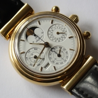 IWC Da Vinci Ewiger Kalender 18k / 750er Gelbgold Ref.: 3750 Herrenuhr FULLSET
