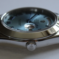 Rolex Day-Date II in Platin Eisblau Römisch 218206 Herrenuhr 2013 LC100 FULLSET