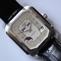Glashütte Original Senator Karrée Ewiger Kalender Stahl Herrenuhr NOS FULLSET