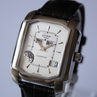 Glashütte Original Senator Karrée Ewiger Kalender Stahl Herrenuhr NOS FULLSET