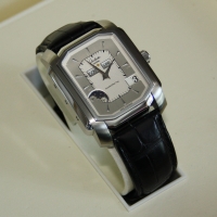 Glashütte Original Senator Karrée Ewiger Kalender Stahl Herrenuhr NOS FULLSET