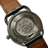 HERMÉS Arceau AR7Q.810 Quarz Edelstahl Leder Herrenuhr FULLSET UNGETRAGEN