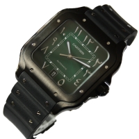 Cartier Santos Large PVD Black Grün + Schwarzes Zifferblatt WSSA0039 FULLSET