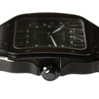 Cartier Santos Large PVD Black Grün + Schwarzes Zifferblatt WSSA0039 FULLSET