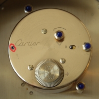 Cartier Tischuhr "Pasha" Desk Clock mit Kalender GMT Mondphase Ref. 8913 Rarität