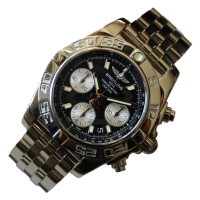 Breitling Chronomat 41 Edelstahl Schwarz Pilotarmband AB014012/BA52 Box