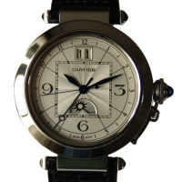 Cartier Pasha XL GMT Moonphase Night & Day W3109255 (2938) FULL SET