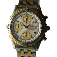 Breitling Chronomat Stainless Steel / Gold Perlmutt Pilot Braclet D13352 FULL SET