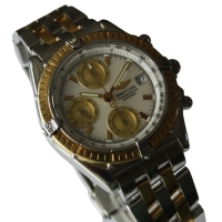 Breitling Chronomat Stainless Steel / Gold Perlmutt Pilot Braclet D13352 FULL SET
