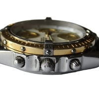 Breitling Chronomat Stainless Steel / Gold Perlmutt Pilot Braclet D13352 FULL SET