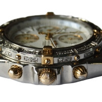 Breitling Crosswind Stainless Steel / Gold 76 Brillanten Pilot Bracelet B13355 B&P