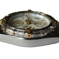 Breitling Crosswind Stainless Steel / Gold 76 Brillanten Pilot Bracelet B13355 B&P