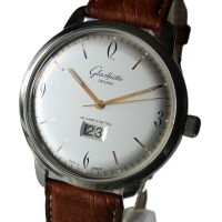 Glashütte Original Sixties Panoramadatum Silver 42mm Stainless Steel FULL SET