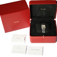 Cartier Tank Francaise 18k / 750 White Gold 25 Diamonds Ref.: 2403 Box