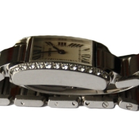 Cartier Tank Francaise 18k / 750 White Gold 25 Diamonds Ref.: 2403 Box