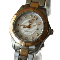 TAG Heuer Aquaracer Lady MOP Diamonds Stainless Steel / Red Gold 27mm Quarz WAP1451.BD0837