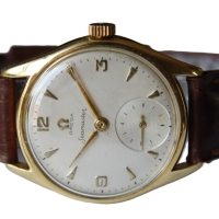 Omega Seamaster "Pre-Ranchero" Handaufzug Vintage 18k /750 Gelbgold Ref.: 2507