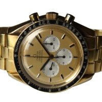 Omega Speedmaster Moonwatch "APOLLO XI 1969" 18k / 750 Gelbgold No.069 B&P