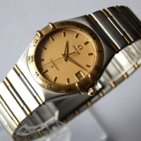 OMEGA Constellation Stahl / 18k Gelbgold 33,5mm Quarz Ref.: 1312.10.00 FULLSET