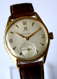 Omega Seamaster "Pre-Ranchero" Handaufzug Vintage 18k /750 Gelbgold Ref.: 2507