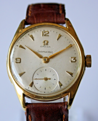 Omega Seamaster "Pre-Ranchero" Handaufzug Vintage 18k /750 Gelbgold Ref.: 2507