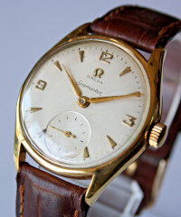 Omega Seamaster "Pre-Ranchero" Handaufzug Vintage 18k /750 Gelbgold Ref.: 2507