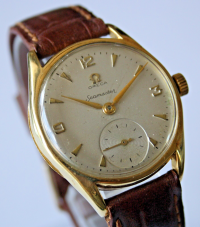 Omega Seamaster "Pre-Ranchero" Handaufzug Vintage 18k /750 Gelbgold Ref.: 2507