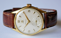 Omega Seamaster "Pre-Ranchero" Handaufzug Vintage 18k /750 Gelbgold Ref.: 2507