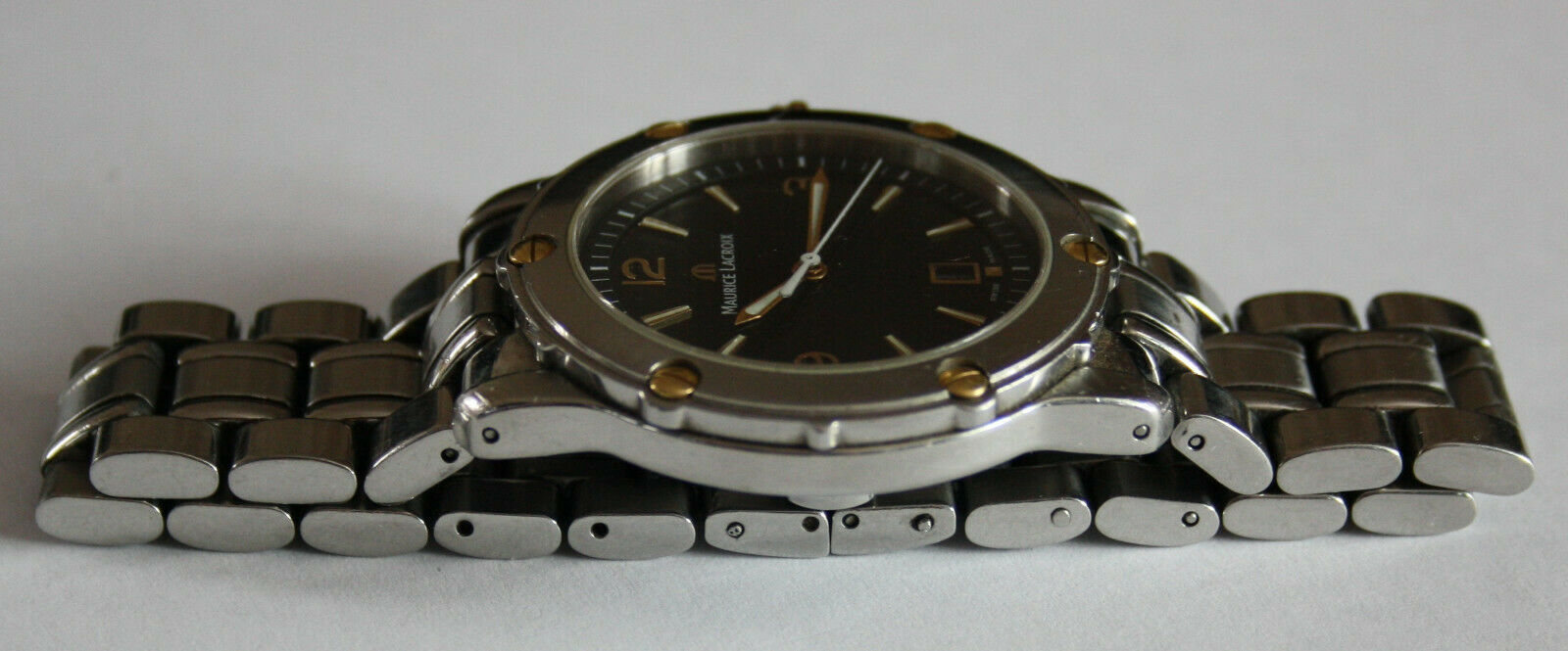 Luxusuhren Pforzheim Sven Muller Maurice Lacroix Tiago Steel 18k Gold 38mm Quarz Ref. 69820 B P