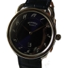 HERMÉS Arceau AR7Q.810 Quarz Edelstahl Leder Herrenuhr FULLSET UNGETRAGEN