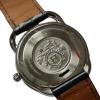 HERMÉS Arceau AR7Q.810 Quarz Edelstahl Leder Herrenuhr FULLSET UNGETRAGEN