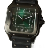 Cartier Santos Large PVD Black Grün + Schwarzes Zifferblatt WSSA0039 FULLSET
