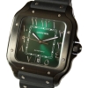 Cartier Santos Large PVD Black Grün + Schwarzes Zifferblatt WSSA0039 FULLSET