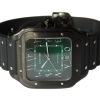 Cartier Santos Large PVD Black Grün + Schwarzes Zifferblatt WSSA0039 FULLSET