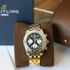 Breitling Chronomat 41 Edelstahl Schwarz Pilotarmband AB014012/BA52 Box