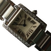 Cartier Tank Francaise 18k / 750 White Gold 25 Diamonds Ref.: 2403 Box