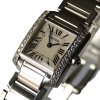 Cartier Tank Francaise 18k / 750 White Gold 25 Diamonds Ref.: 2403 Box